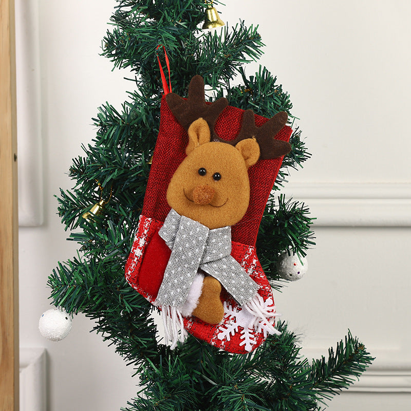 Mini Christmas Stocking Gift Bag