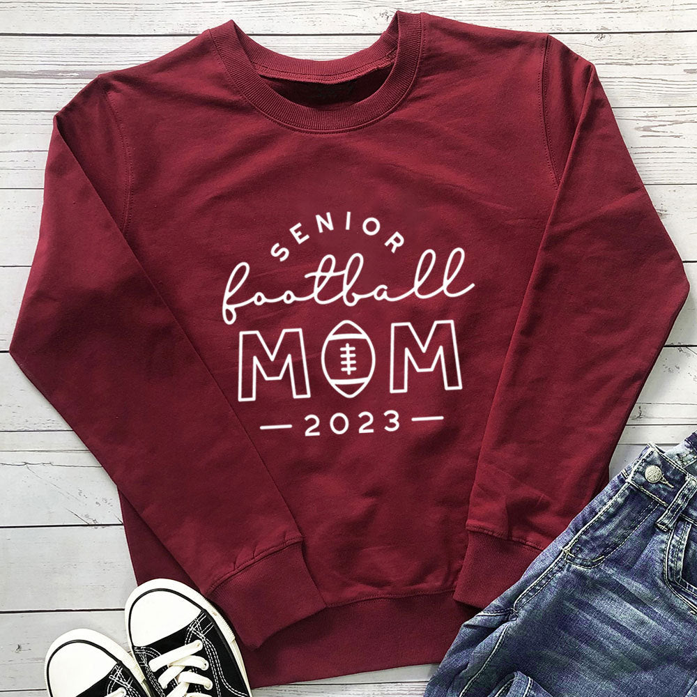 Women's Football Mom Print Sweatshirt