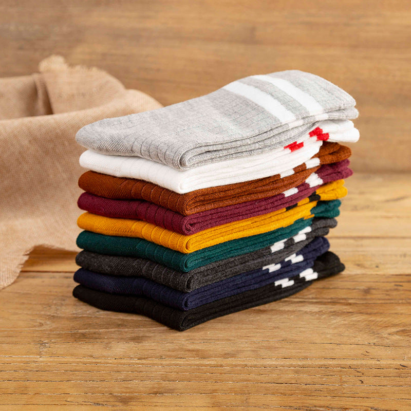 Women's Retro Striped Crew Socks