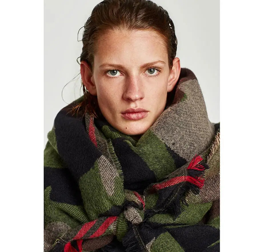 Women's Leopard Print Winter Scarf
