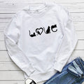 Women's Love Cat Print Sweatshirt