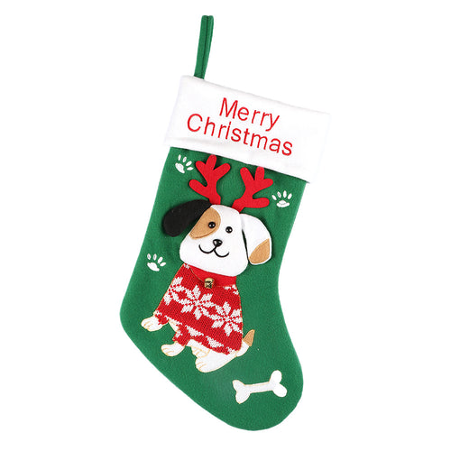 Cat & Dog Christmas Stocking Gift Bag