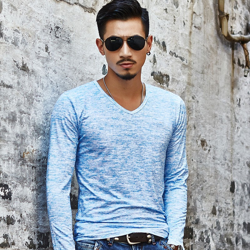 Men's Heathered T-Shirt - Short & Long Sleeve