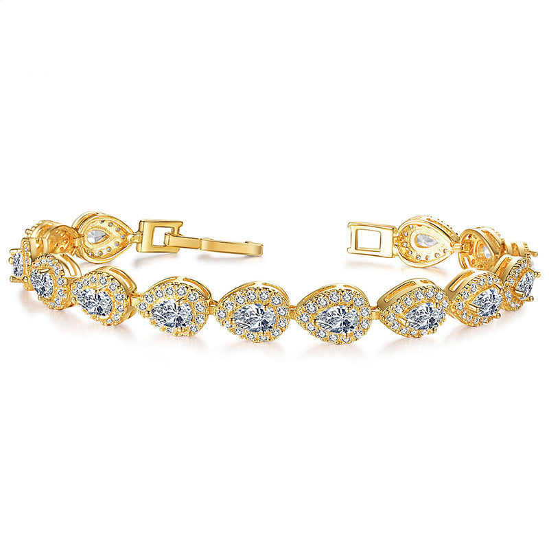 Women's Teardrop Crystal Bracelet