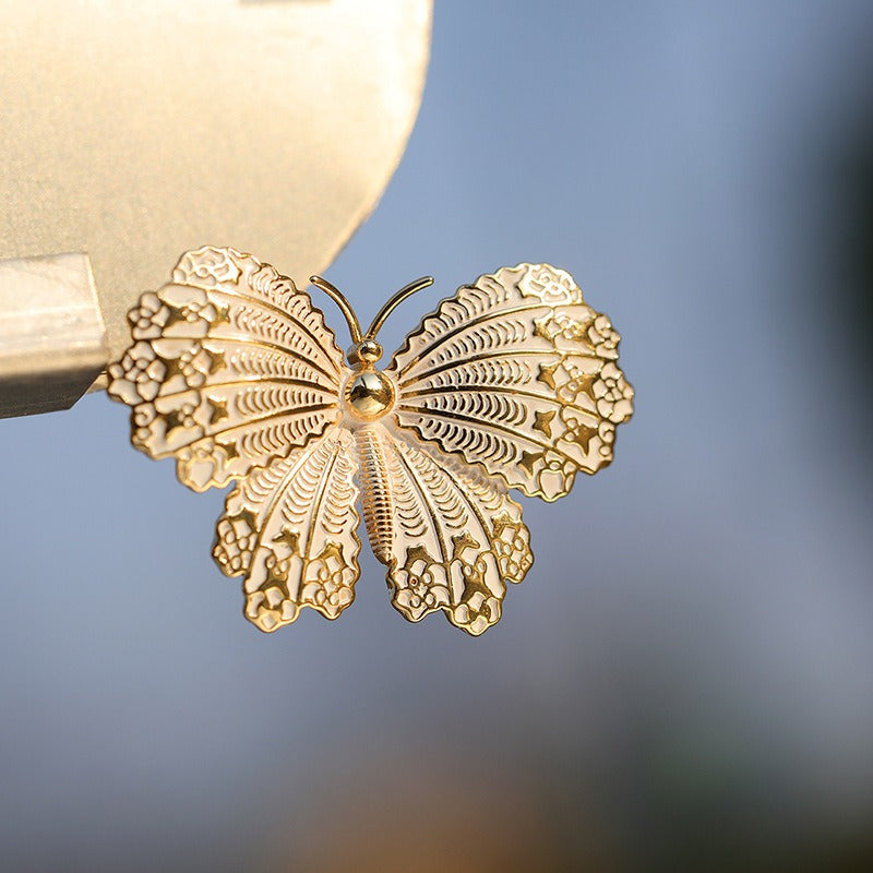 Women's Enamel Butterfly Brooch