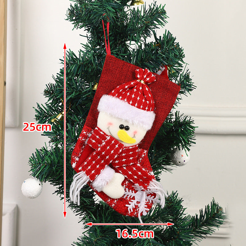 Mini Christmas Stocking Gift Bag
