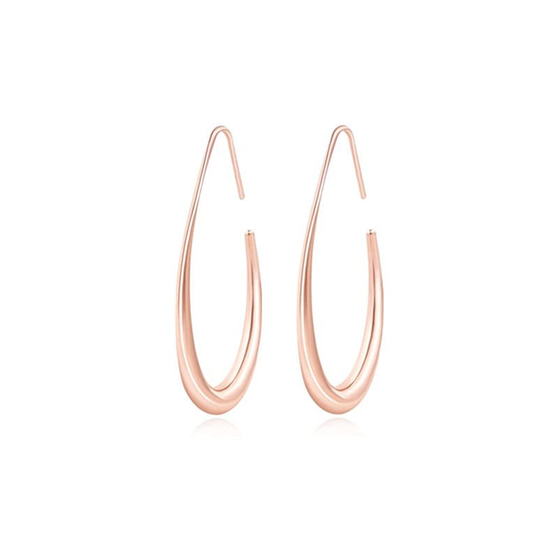 Women's Oval Pull-Through Earrings