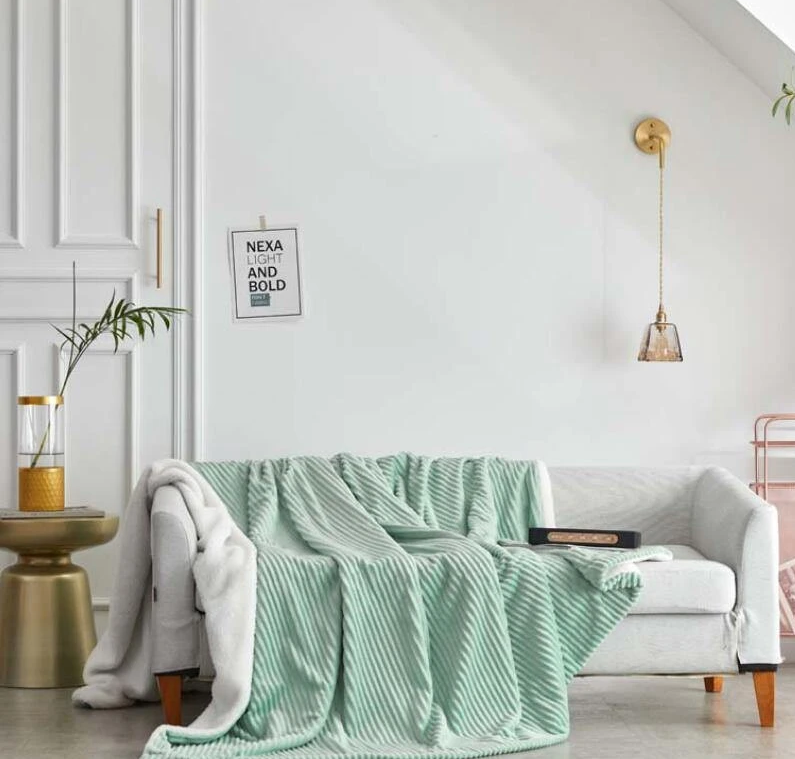 Sage Green Soft Throw Blanket – Cashmere Feel