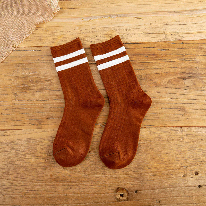 Women's Retro Striped Crew Socks
