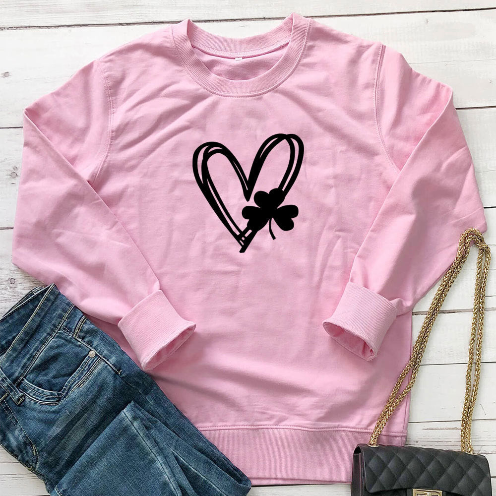 Women's Lucky Clover Print Sweatshirt