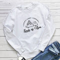 Letter car heart printed long sleeved sweatshirt