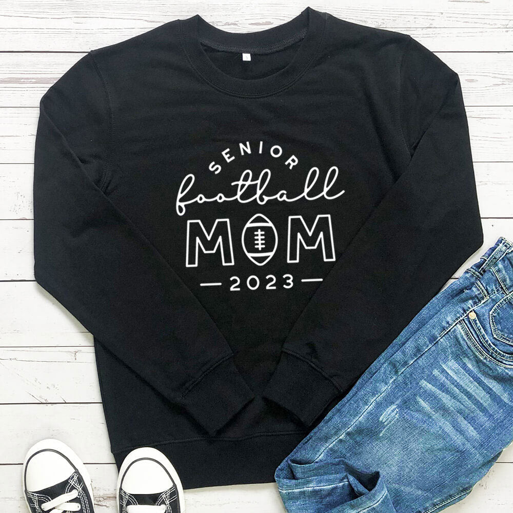 Women's Football Mom Print Sweatshirt