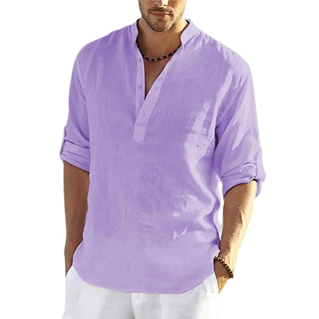Men's Linen Long-Sleeve Shirt