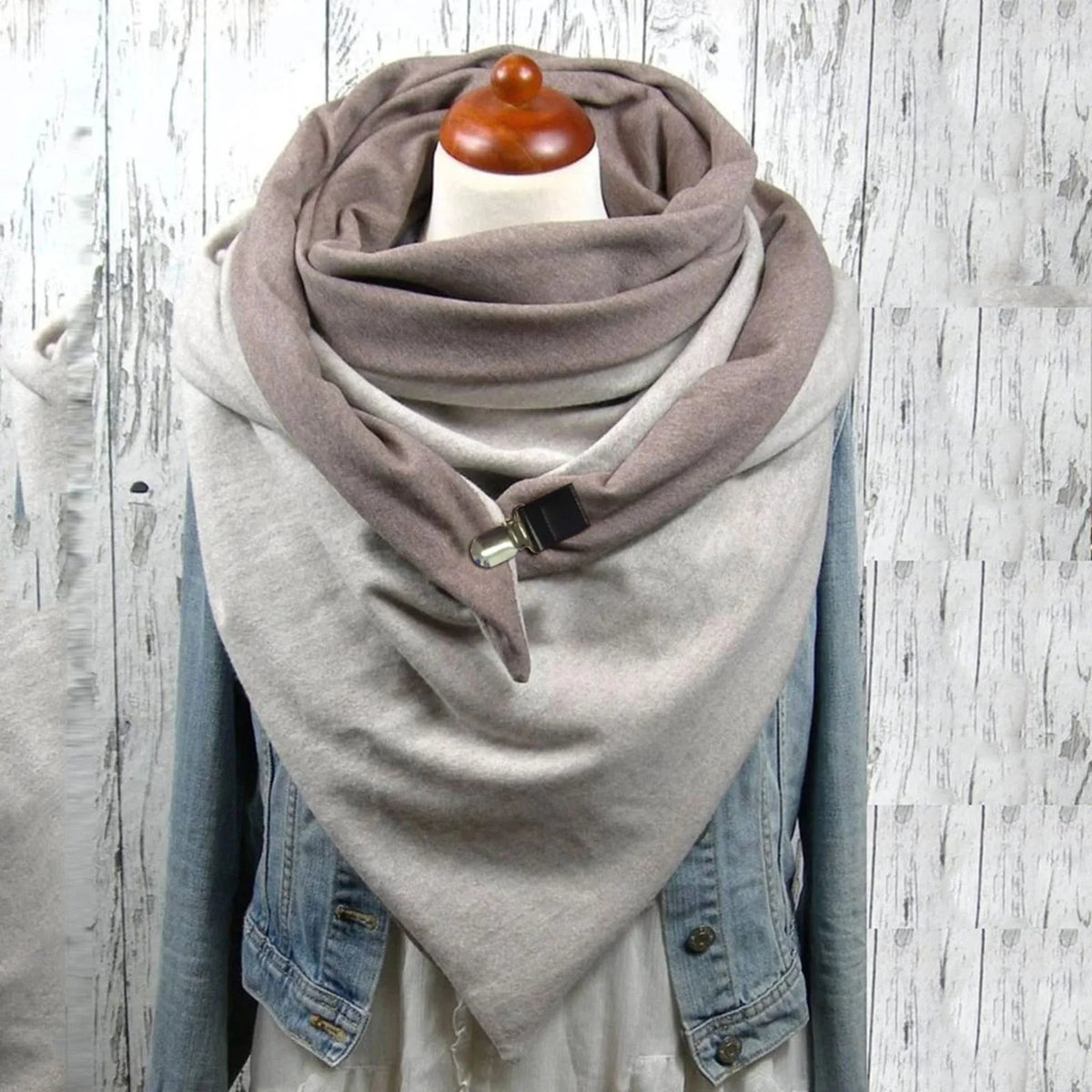 Women's Star Print Button Wrap Scarf