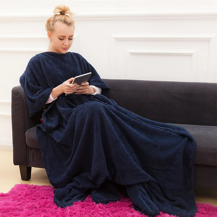 Hooded Pocket Blanket – Wearable Warm Throw