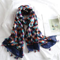 Leopard Patchwork Fringe Shawl Wrap