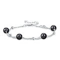 Women's Black Bead Chain Bracelet