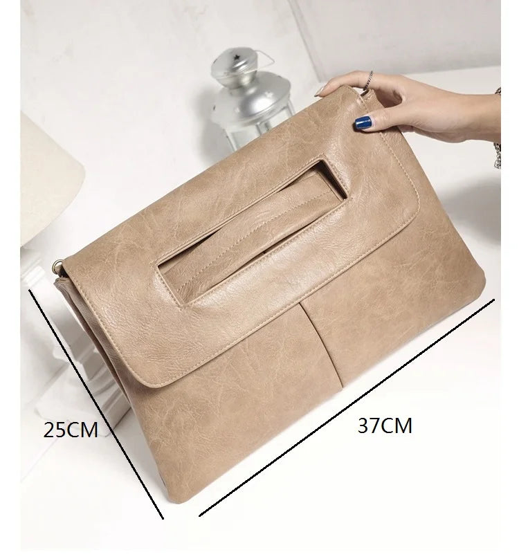 Women's PU Leather Laptop Messenger Bag