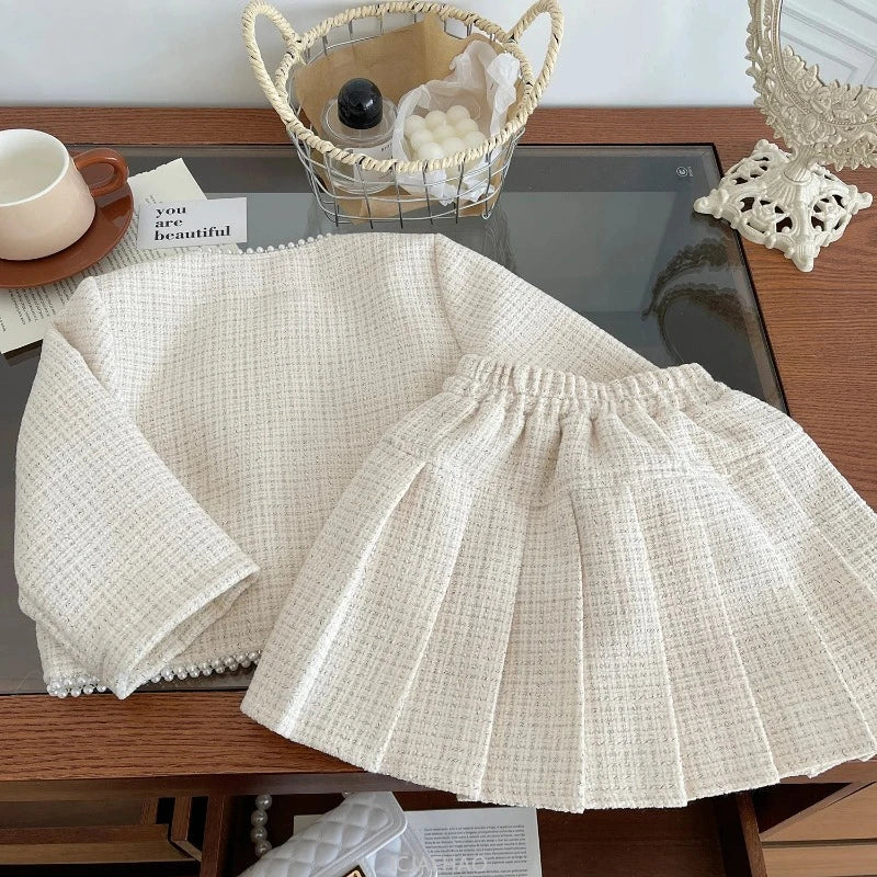 Teen Tweed Two-Piece Skirt Set