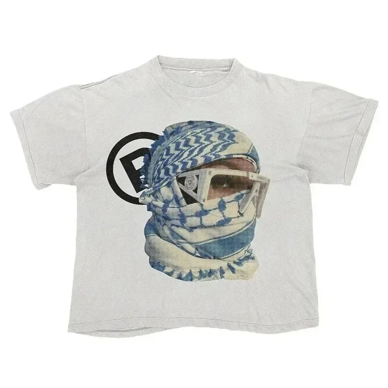 Unisex Vintage Photo Print Oversized Tee