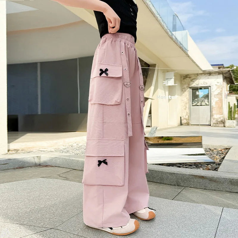 Girls' Cargo Pants with Side Pockets