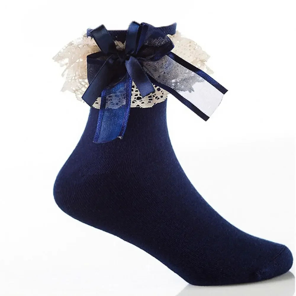 Women's Lace Ruffle Ankle Socks, 2-Pack
