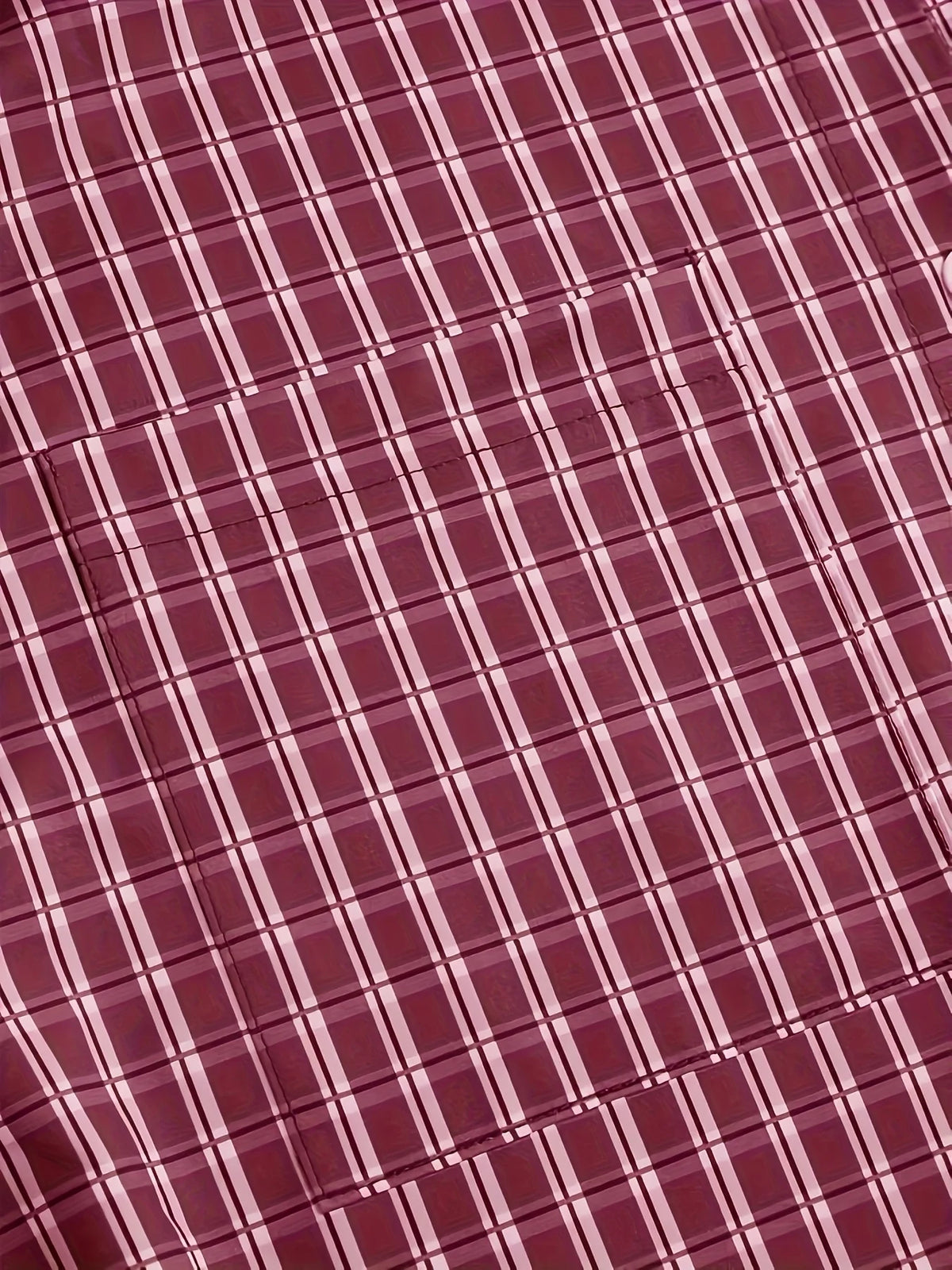 Men's Retro Red Checkered Button-Up Shirt