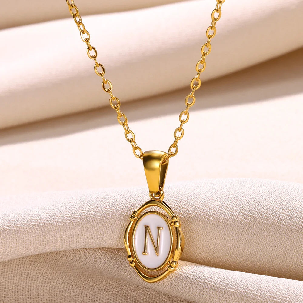 Women's Initial Letter Pendant Necklace (A–Z)