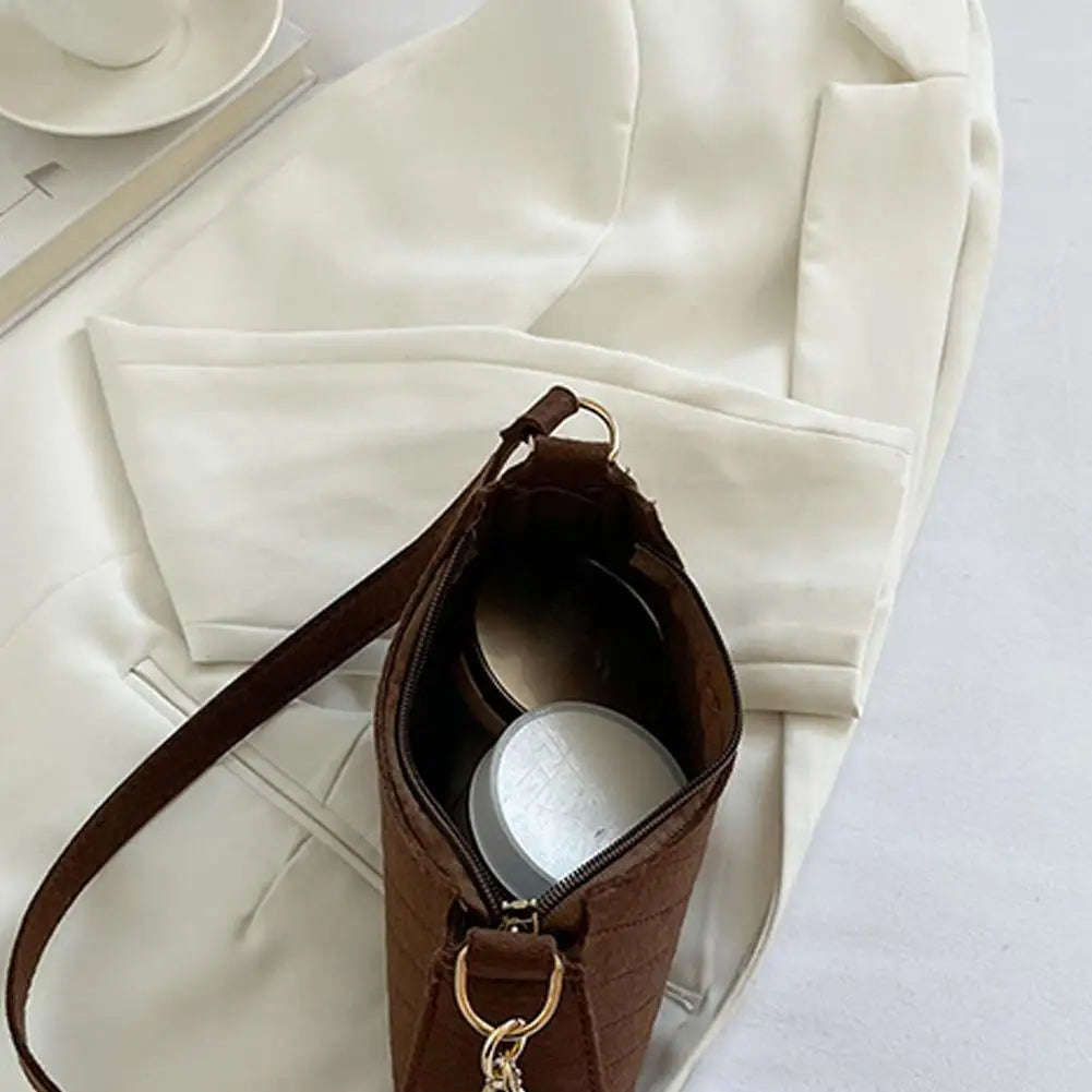 Women's Mini Felt Saddle Bag