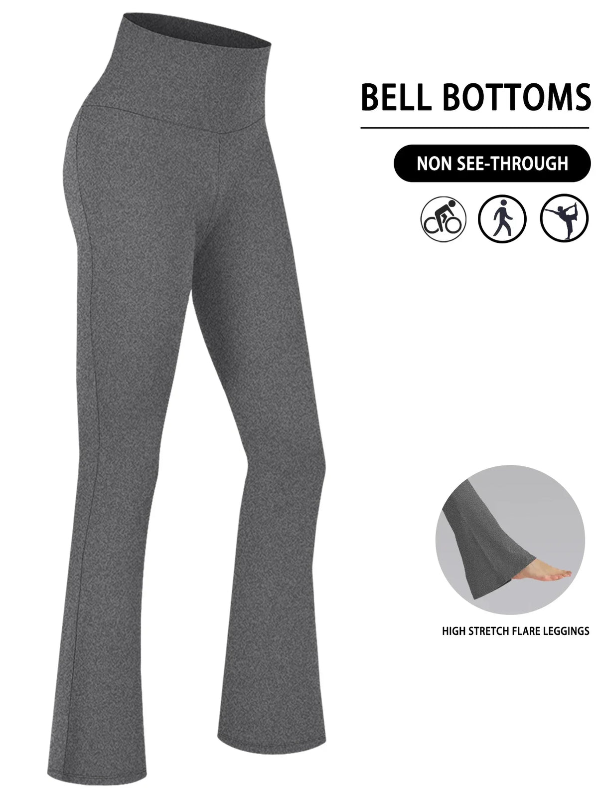 Women's Plus-Size Flare Yoga Pants