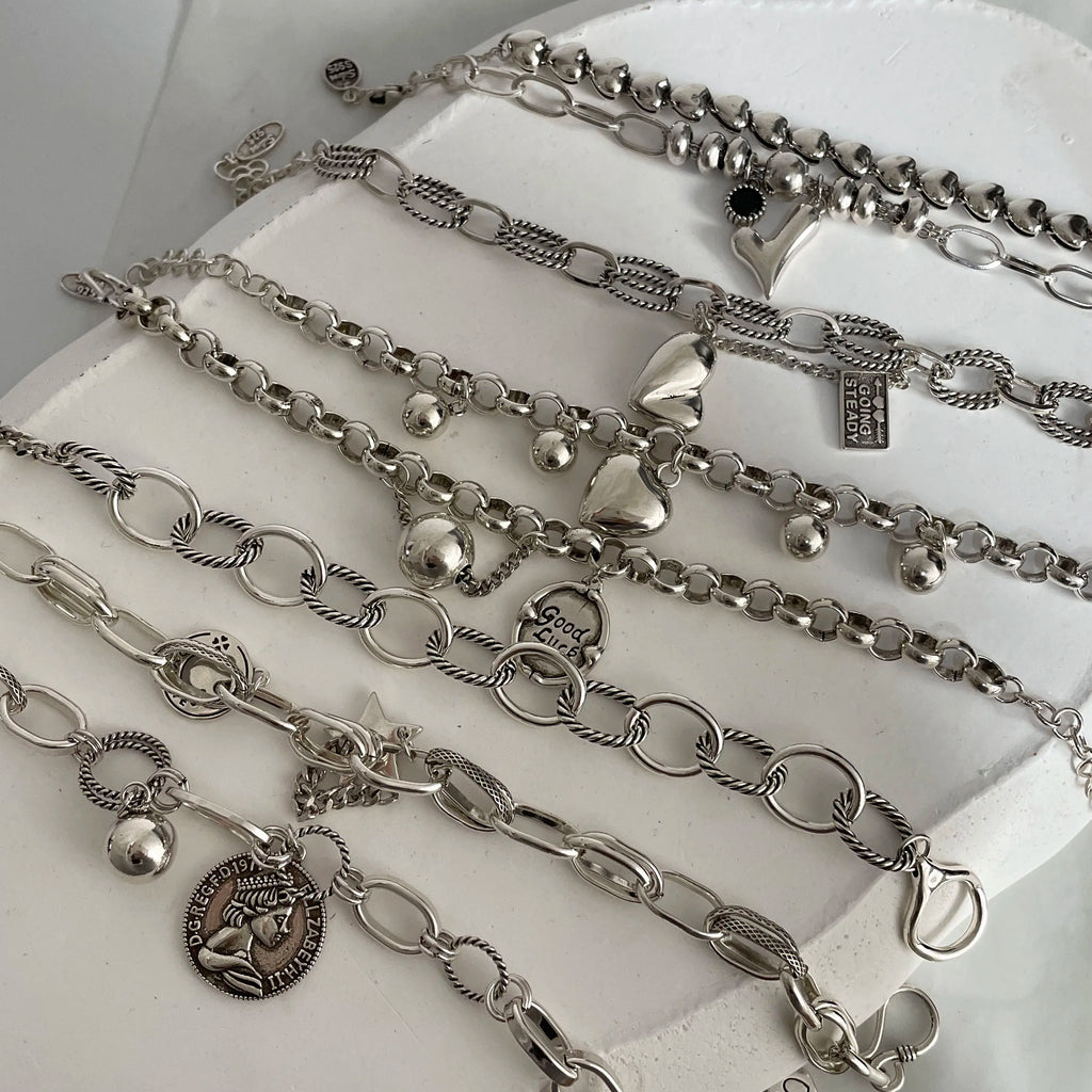 Sterling Silver Heart Chain Bracelet