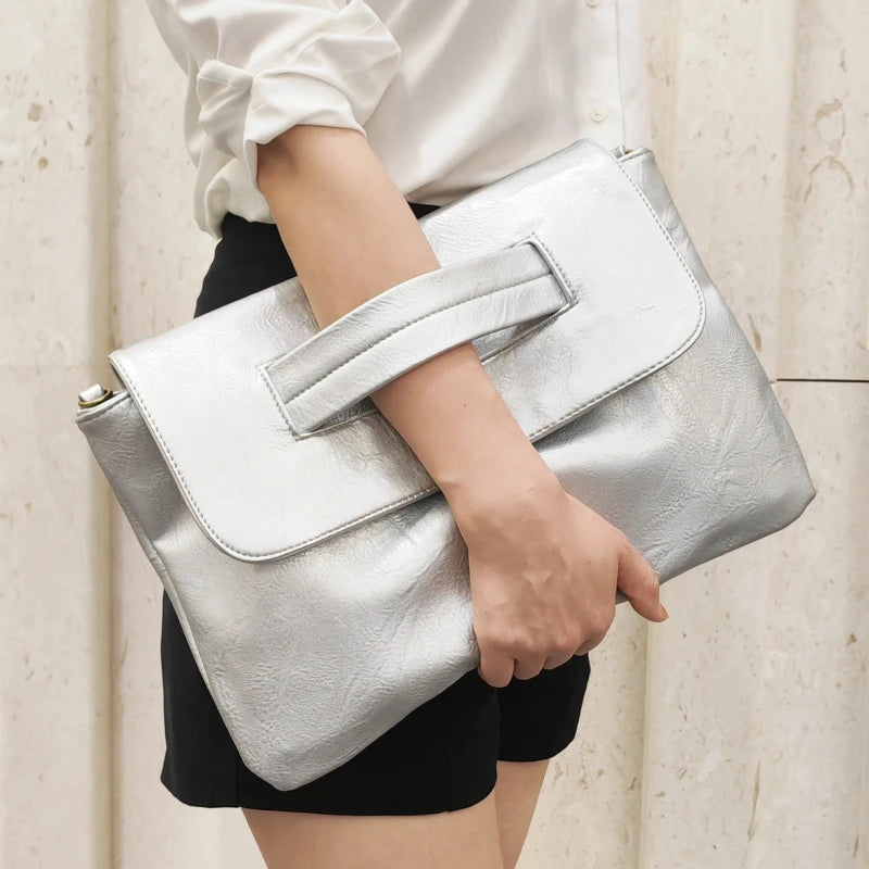 Women's PU Leather Laptop Messenger Bag