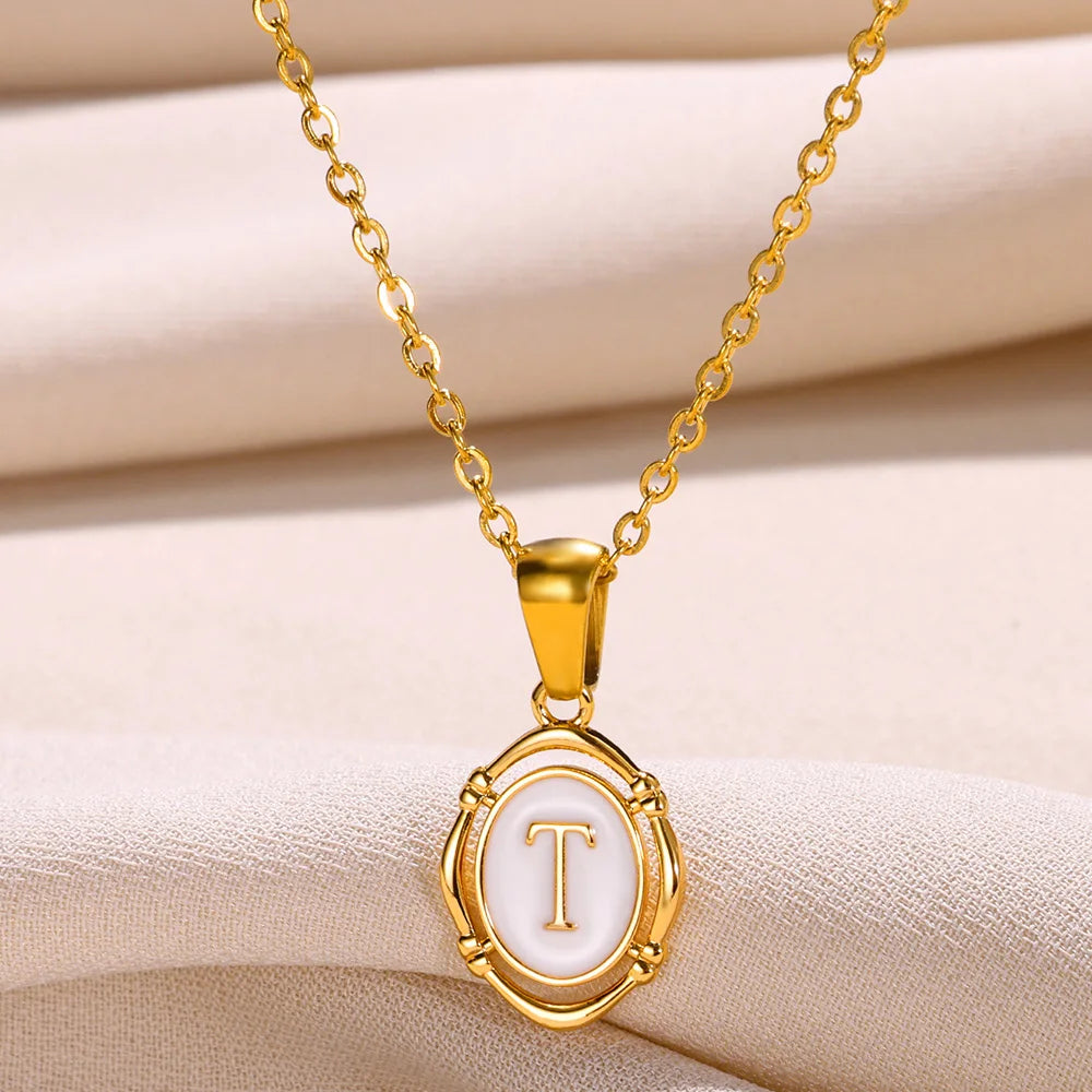 Women's Initial Letter Pendant Necklace (A–Z)