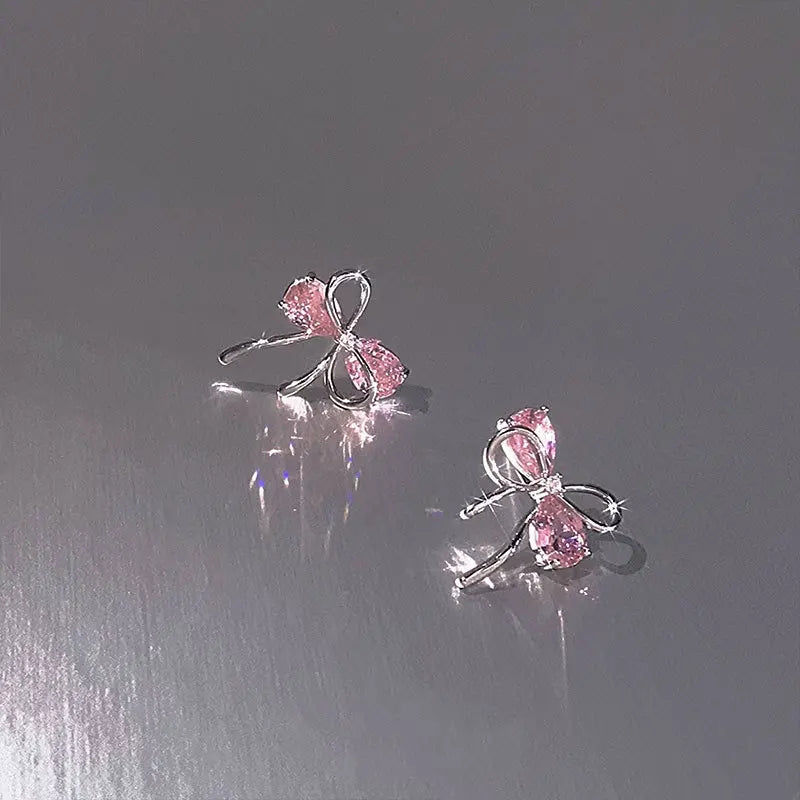 Sterling Silver Hollow Butterfly Stud Earrings