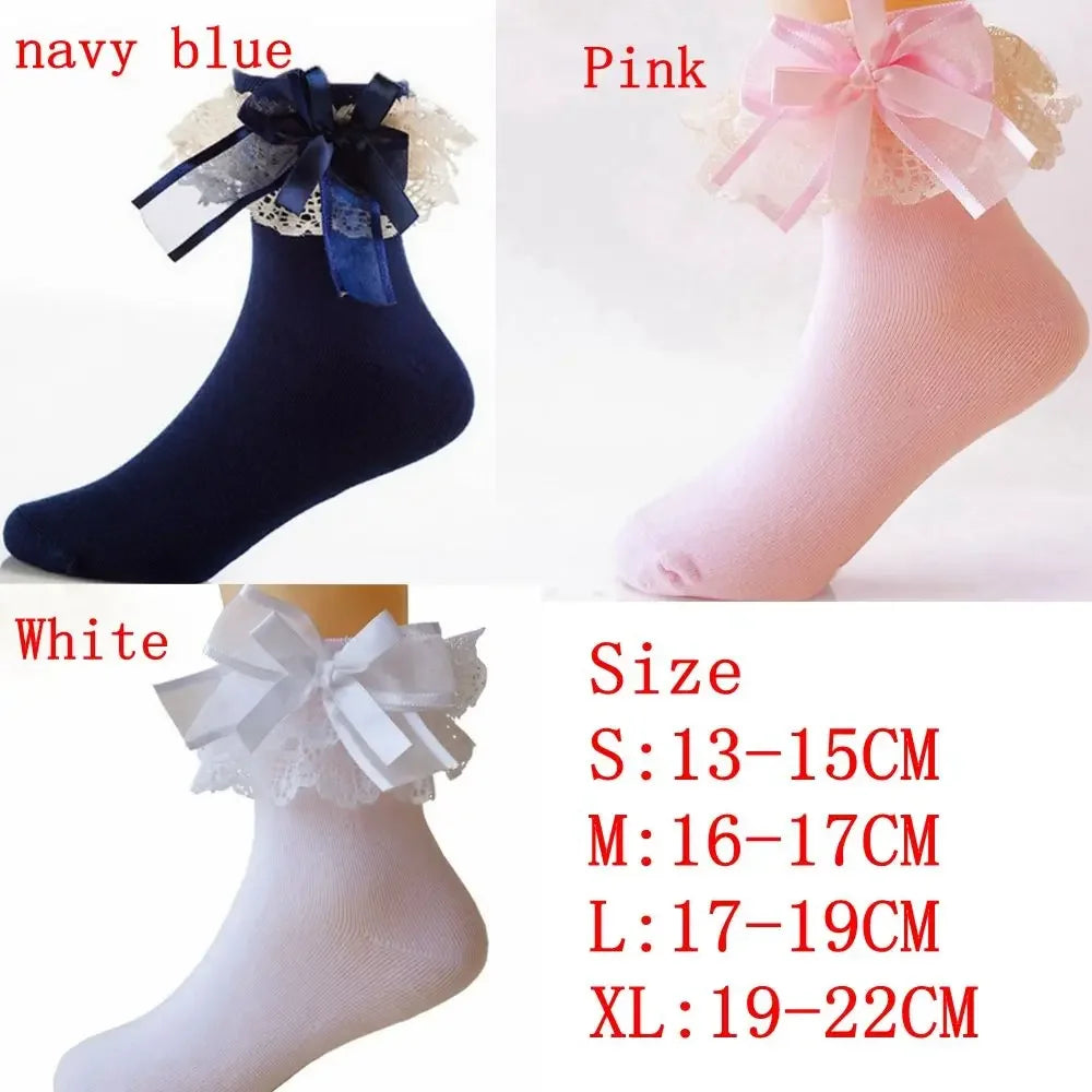 Women's Lace Ruffle Ankle Socks, 2-Pack