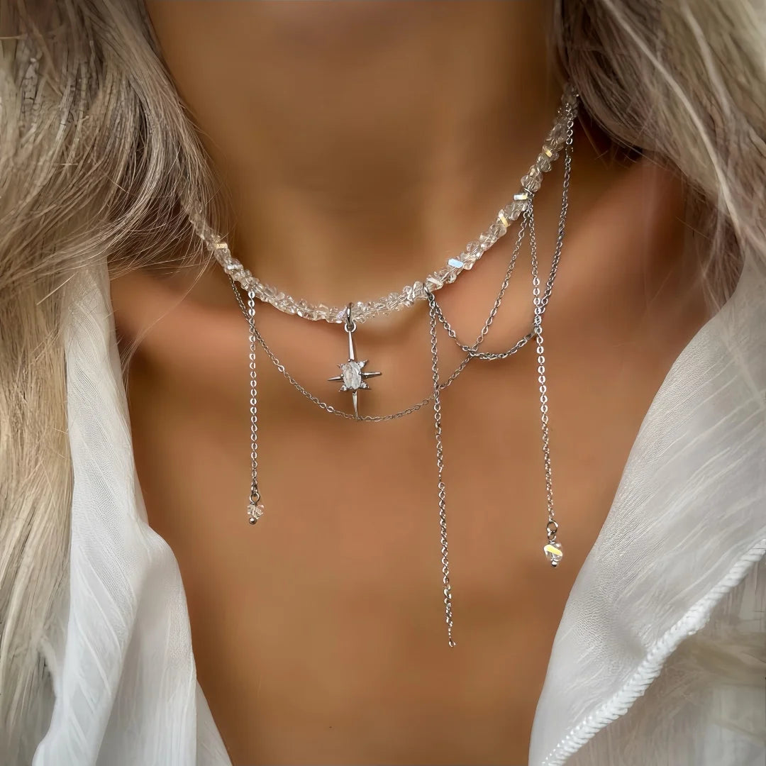 Women's Minimalist Pearl Tassel Necklace