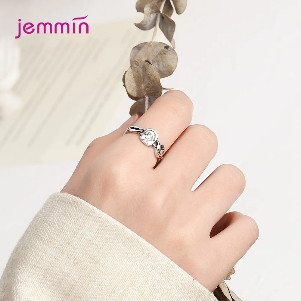 Adjustable Antique Sterling Silver Band Ring