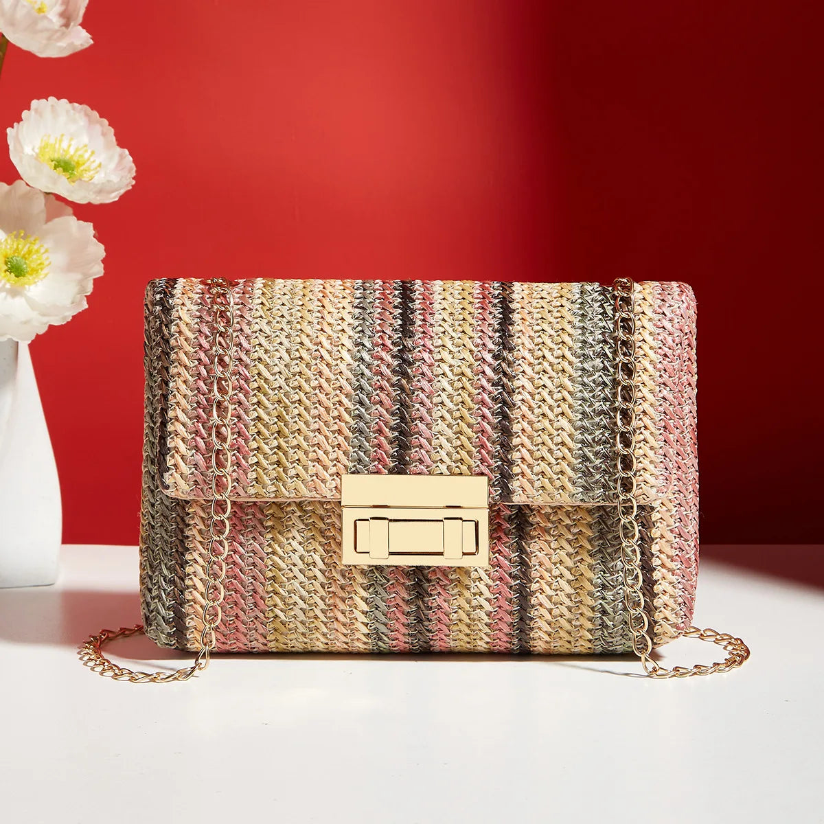 Women's Chain-Strap Crossbody Bag