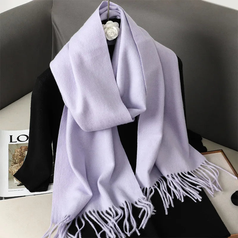 Women's Soft Pashmina Scarf with Tassels