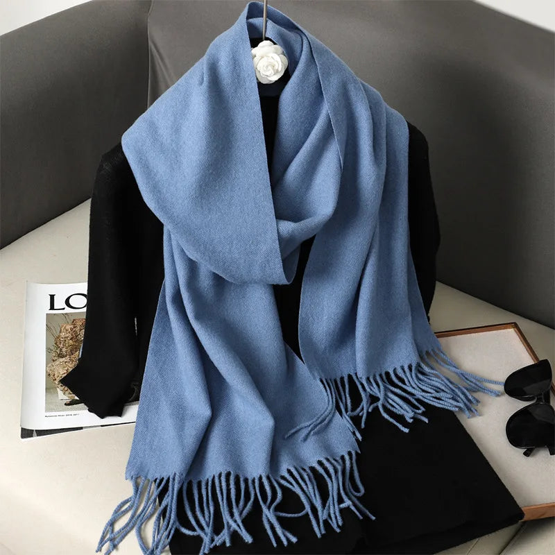 Women's Soft Pashmina Scarf with Tassels