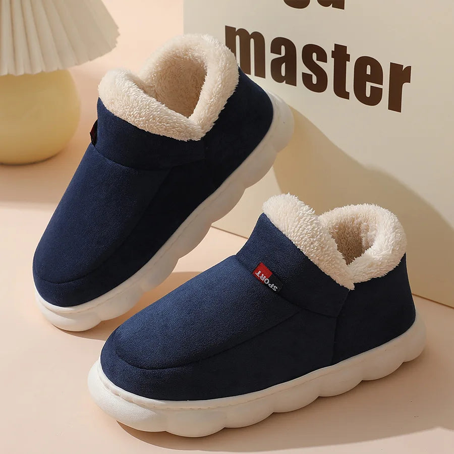 Men's Fluffy Ankle-Boot Slippers