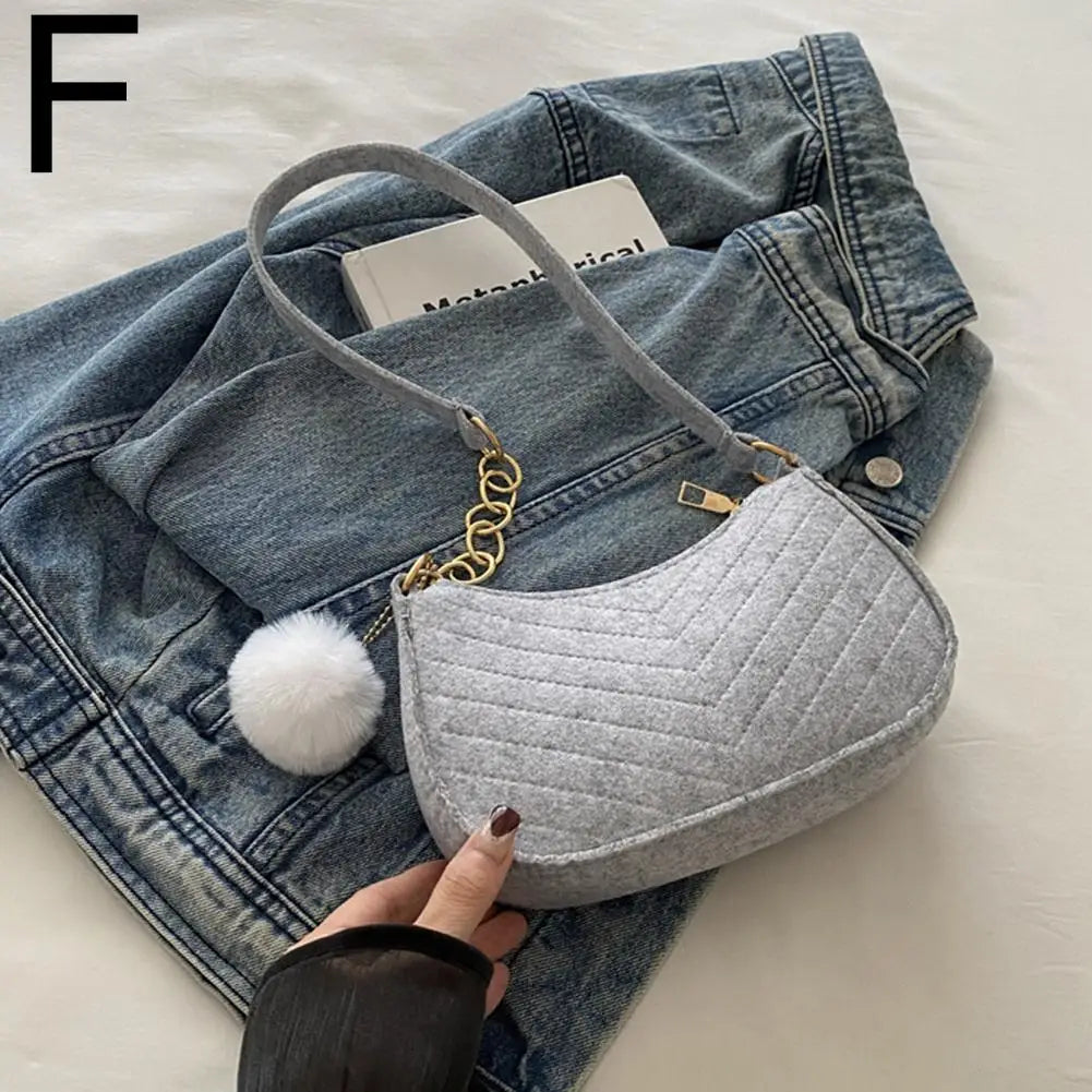 Women's Mini Felt Saddle Bag