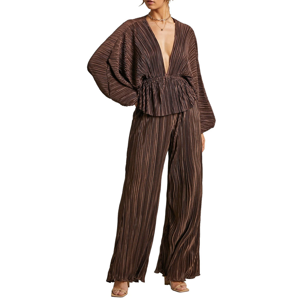 Women's Deep V Two-Piece Set