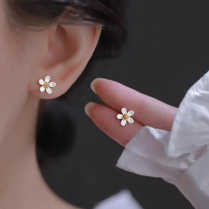 Sterling Silver Hollow Butterfly Stud Earrings