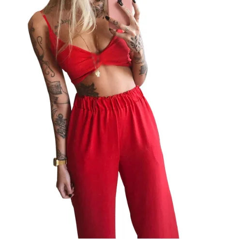 Women's Butterfly Print Two-Piece Set
