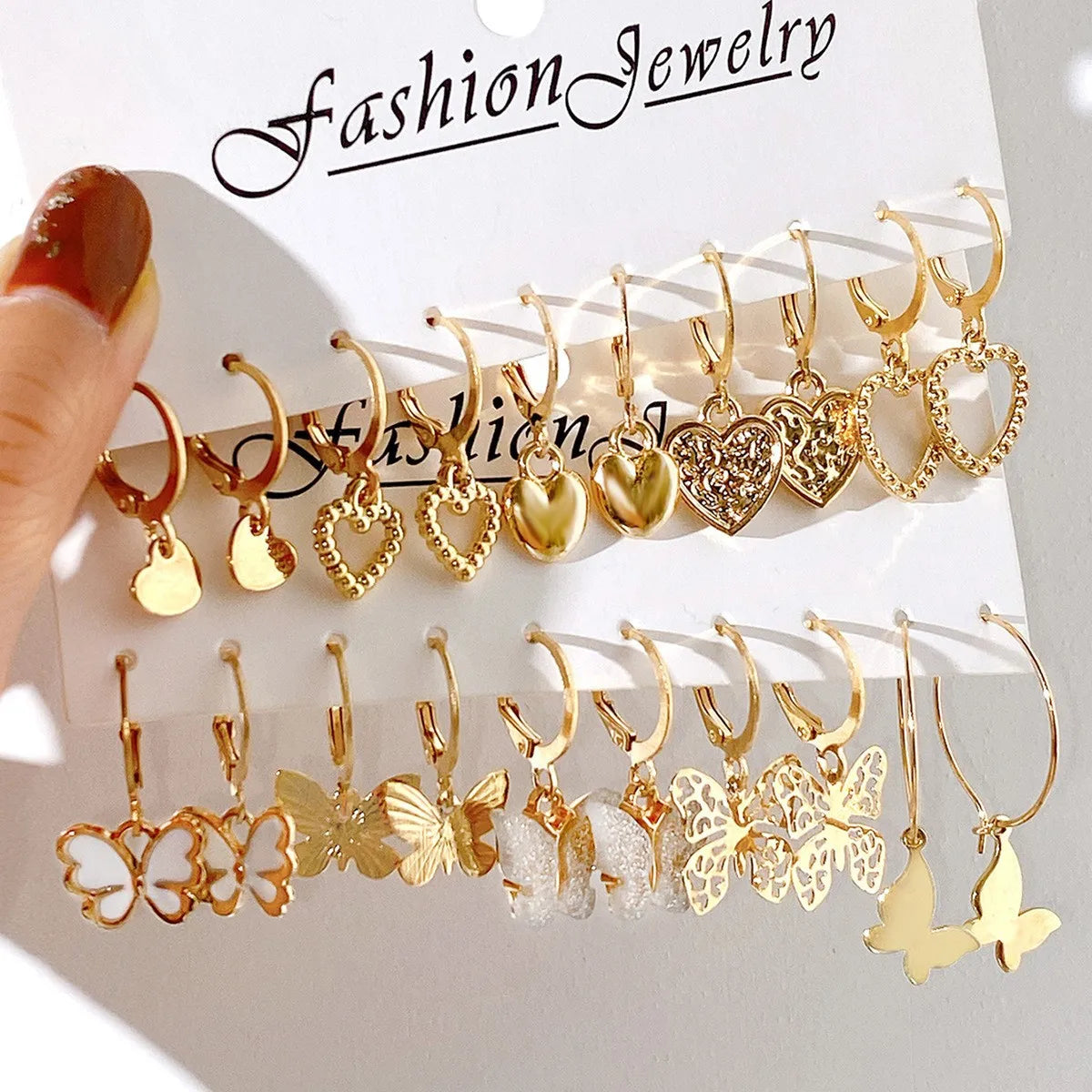 Women's Gold Hoop & Pearl Earring Set – 24 Pairs Variety Pack