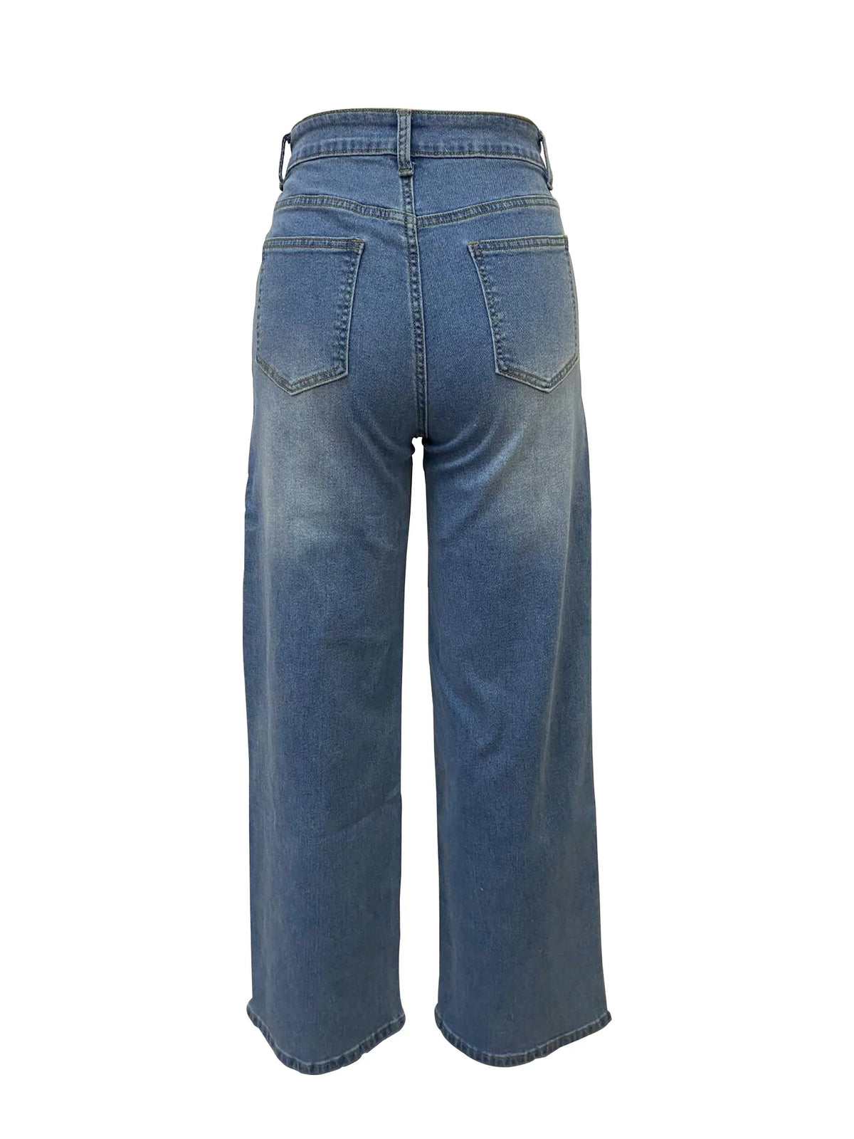 Women's High-Waist Wide-Leg Wrap Jeans