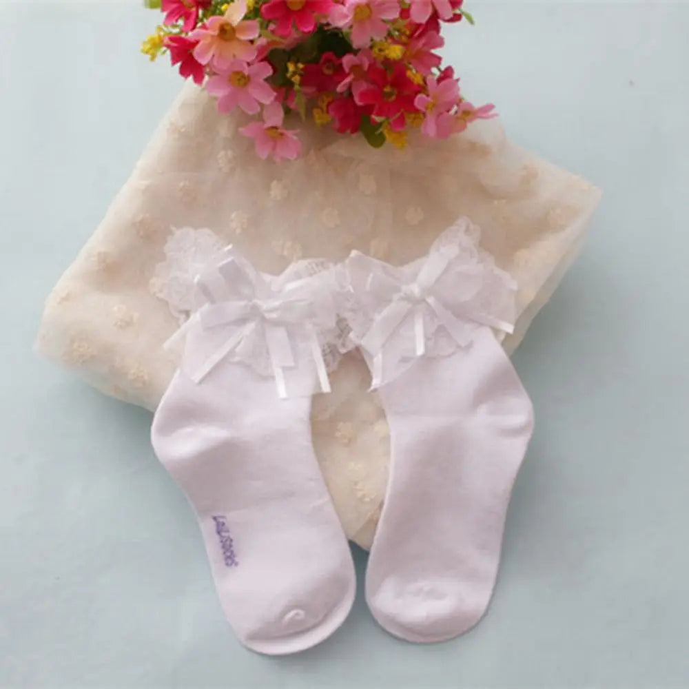 Women's Lace Ruffle Ankle Socks, 2-Pack