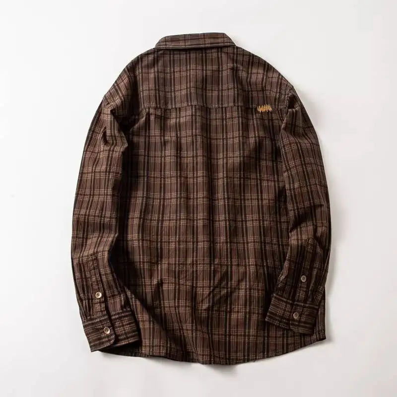 Men's Washed Cotton Plaid Shirt