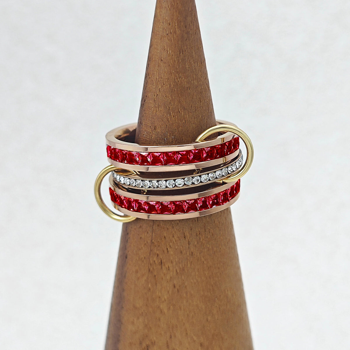 Women's Multi-Layer Full-Zirconia Stackable Ring
